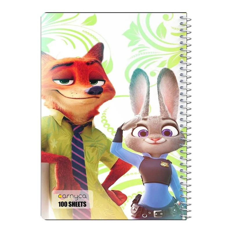 دفتر مشق 100 برگ سیمی کارنیکا طرح زوتوپیا Zootopia کد 63629