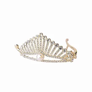 گیره مو زنانه مدل ایتالیایی تاج نگینی