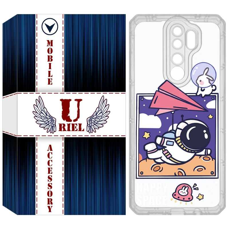 کاور یوریل مدل Clear کد 22 طرح فضانورد مناسب برای گوشی موبایل شیائومی Redmi Note 8 Pro