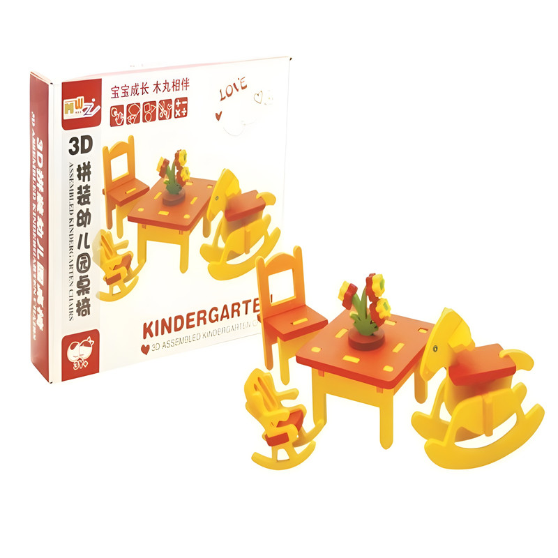 اسباب بازی چوبی مدل میز و صندلی