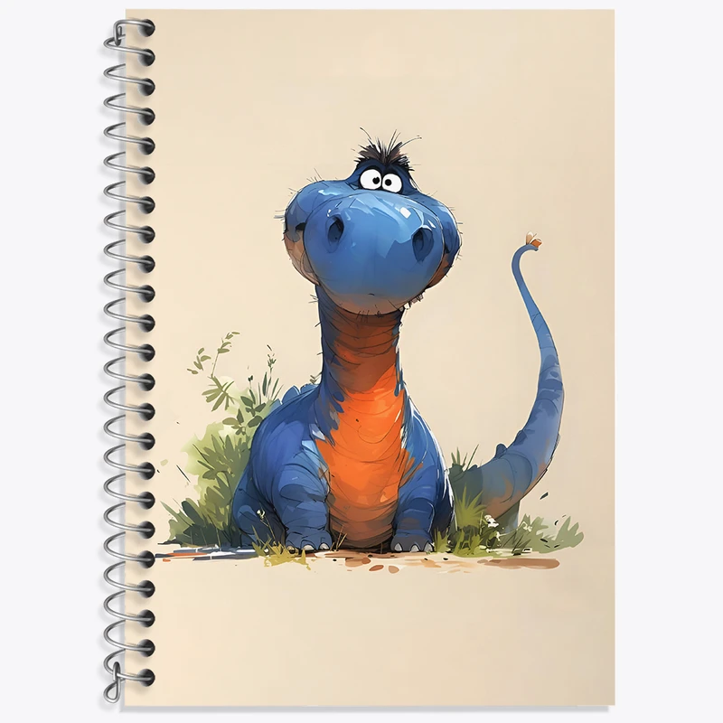 دفتر نت موسیقی 50 برگ خندالو طرح دایناسور کیوت کد N5497