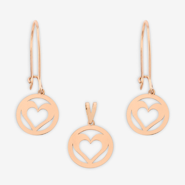 نیم ست طلا 18 عیار زنانه حافا گلد مدل nm24