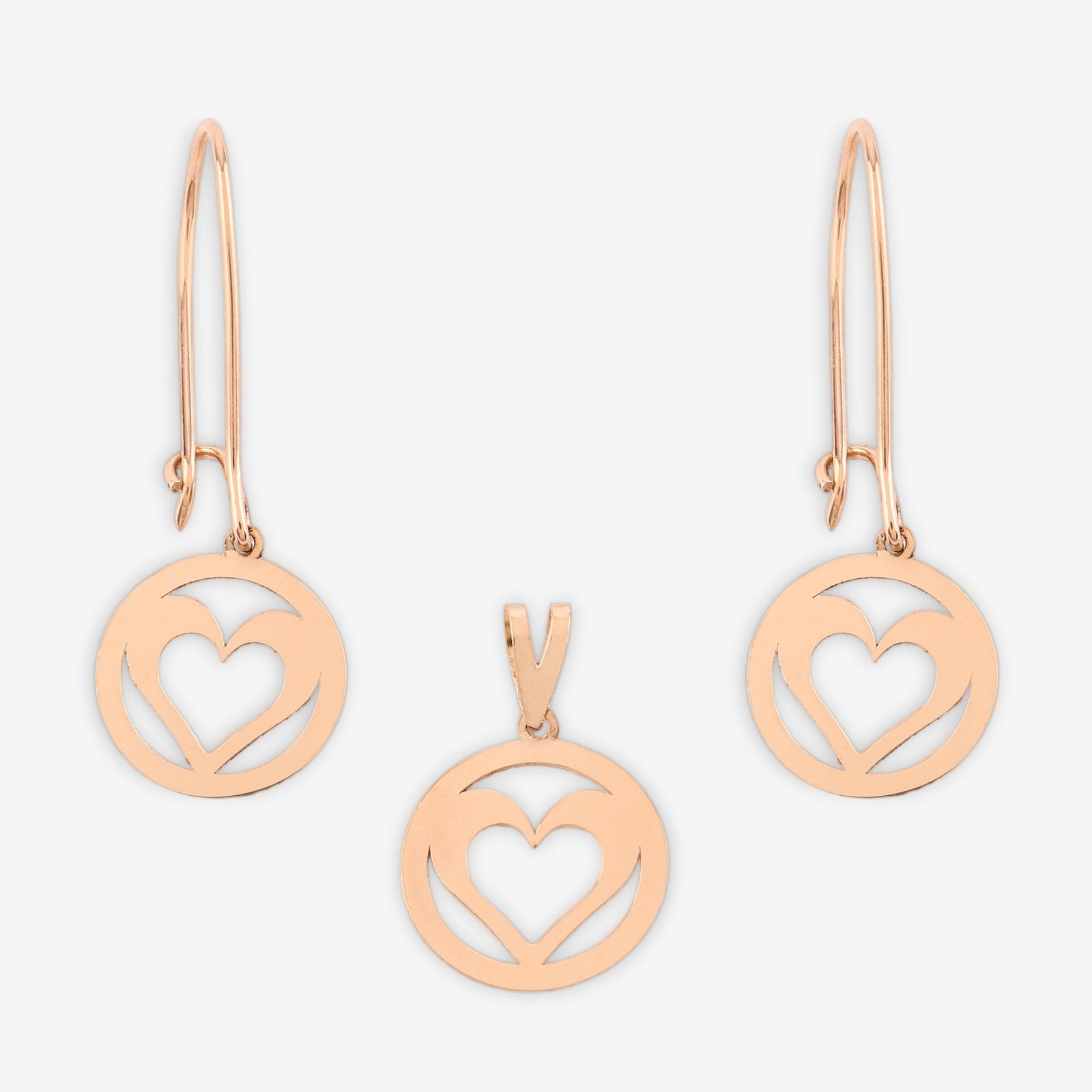 نیم ست طلا 18 عیار زنانه حافا گلد مدل nm24 -  - 1