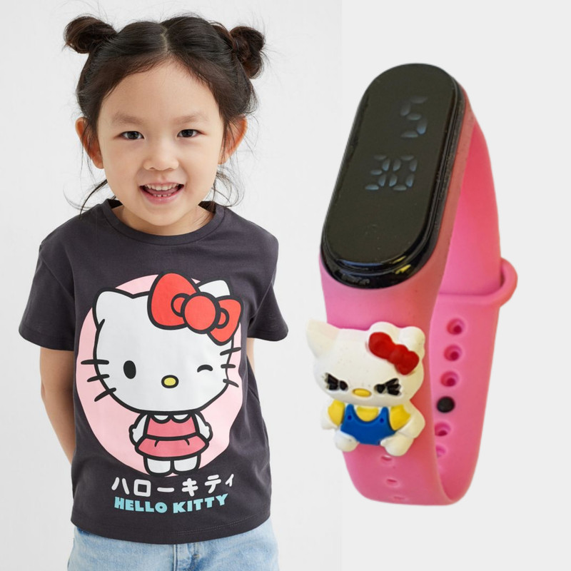 ساعت مچی دیجیتال دخترانه مدل P-kitty