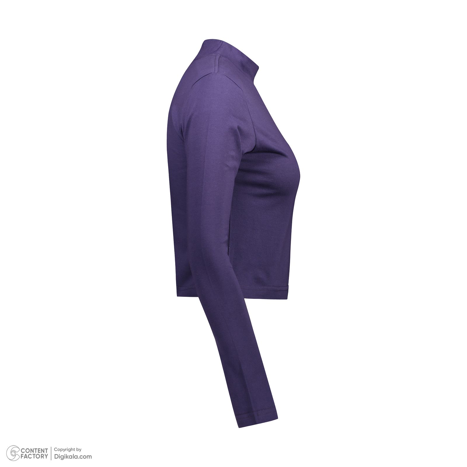 کراپ‌ تی‌شرت آستین بلند زنانه کانتکس مدل 199 -  - 3