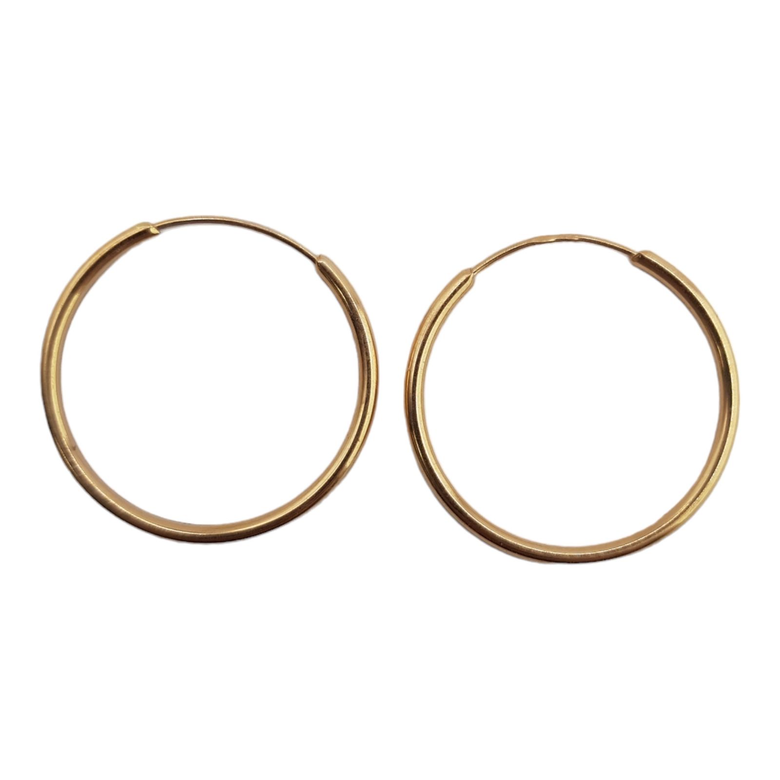 گوشواره طلا 18 عیار دخترانه مدل حلقه ای -  - 1