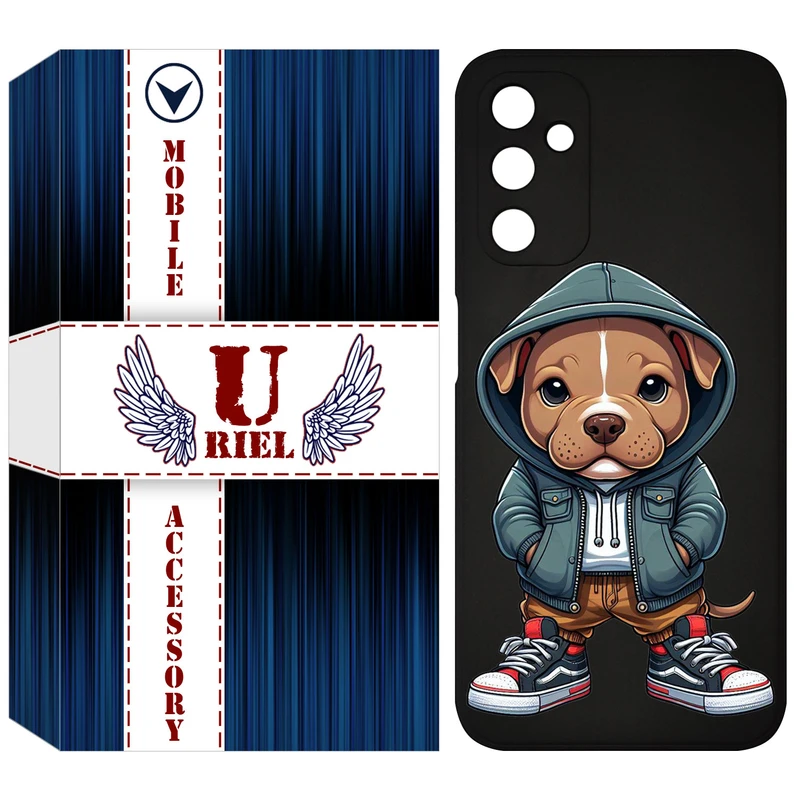 کاور یوریل قاب مدل KSH کد 66 طرح سگ قهوه ای مناسب برای گوشی موبایل سامسونگ Galaxy A14 4G / A14 5G