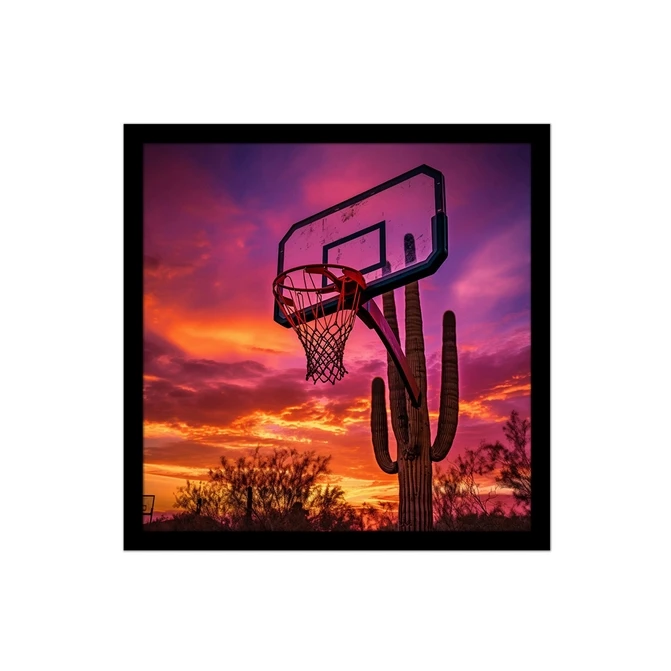 تابلو نوری بکلیت طرح تور و توپ بسکتبال مدل B-MID-17001