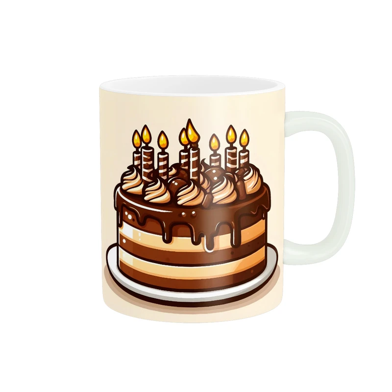 ماگ پاد آفرین مدل فانتزی طرح تولدی تولدت مبارک کیک شمع کد p12074