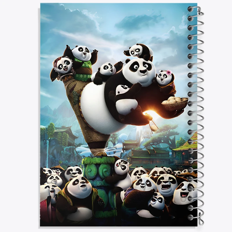 دفتر ژورنال نویسی 50 برگ خندالو مدل نقطه ای طرح پاندا کونگ فو کار کد F7034