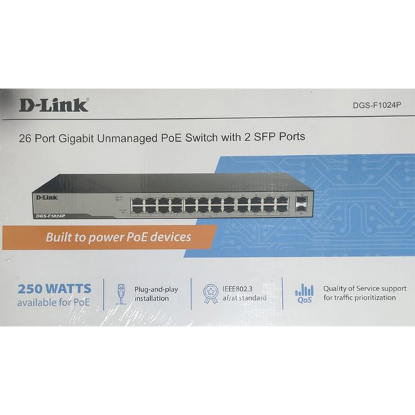 سوئیچ 26 پورت PoE دی لینک مدل DGS-F1024P