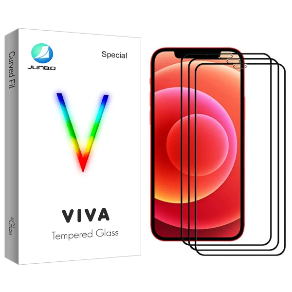 محافظ صفحه نمایش سرامیکی جانبو مدل Viva Glass مناسب برای گوشی موبایل اپل Iphone 12 بسته سه عددی