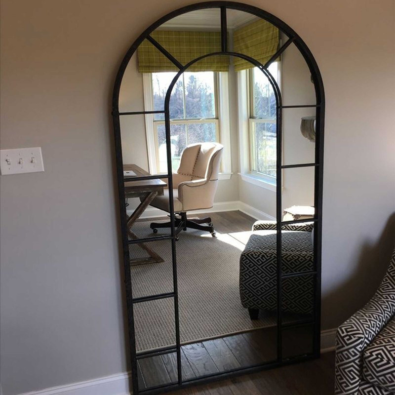 آینه مدل قدی فلزی طرح تاج پایه دار F-180