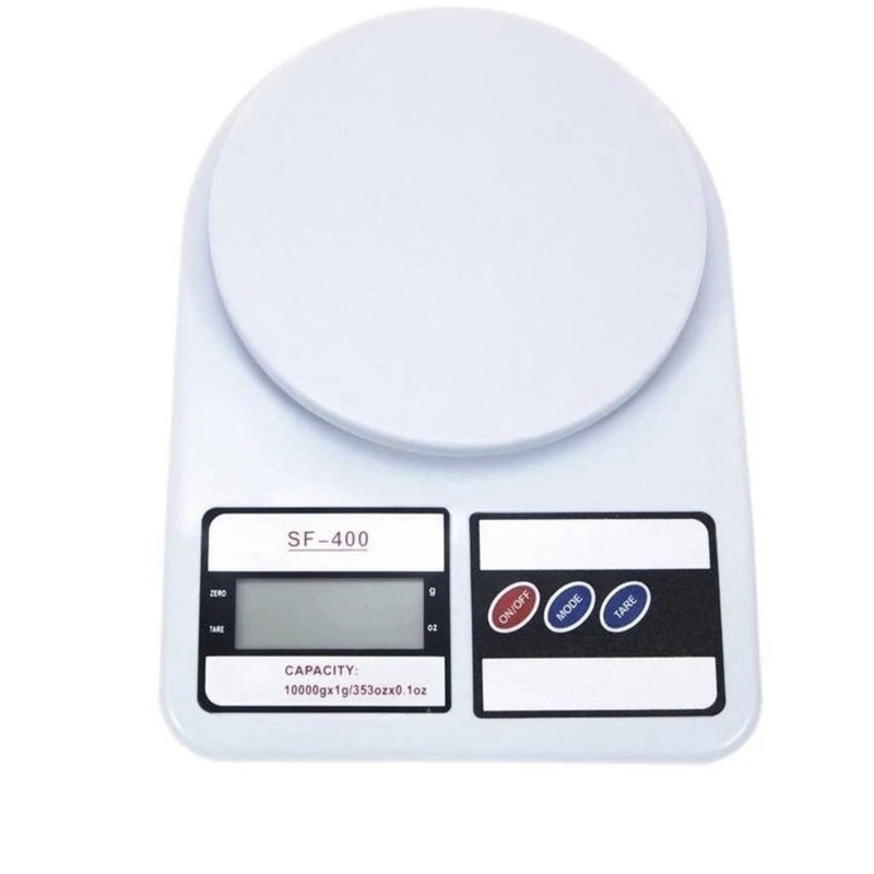ترازو آشپزخانه دیجیتال مدل SF-400 حداکثر ظرفیت قابل اندازه‌گیری 9,9 کیلوگرم با دقت اندازه‌گیری 1 گرم