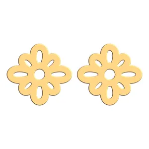 گوشواره طلا 18 عیار زنانه فرشته مدل اسلیمی WEL-000018