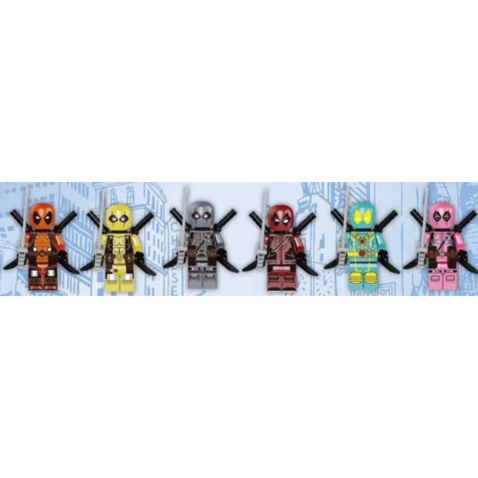 اکشن فیگور مدل ددپول طرح واریانت ها مجموعه 12 عددی