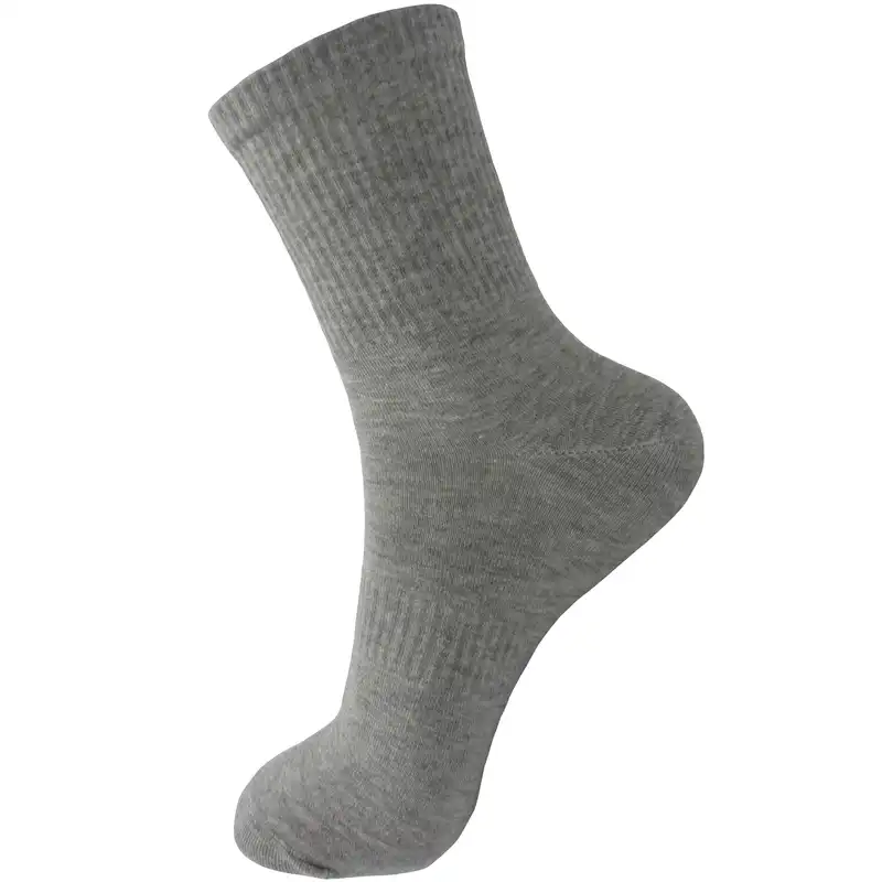 جوراب ورزشی زنانه ادیب مدل کش انگلیسی کد SPTW رنگ طوسی بسته 6 عددی