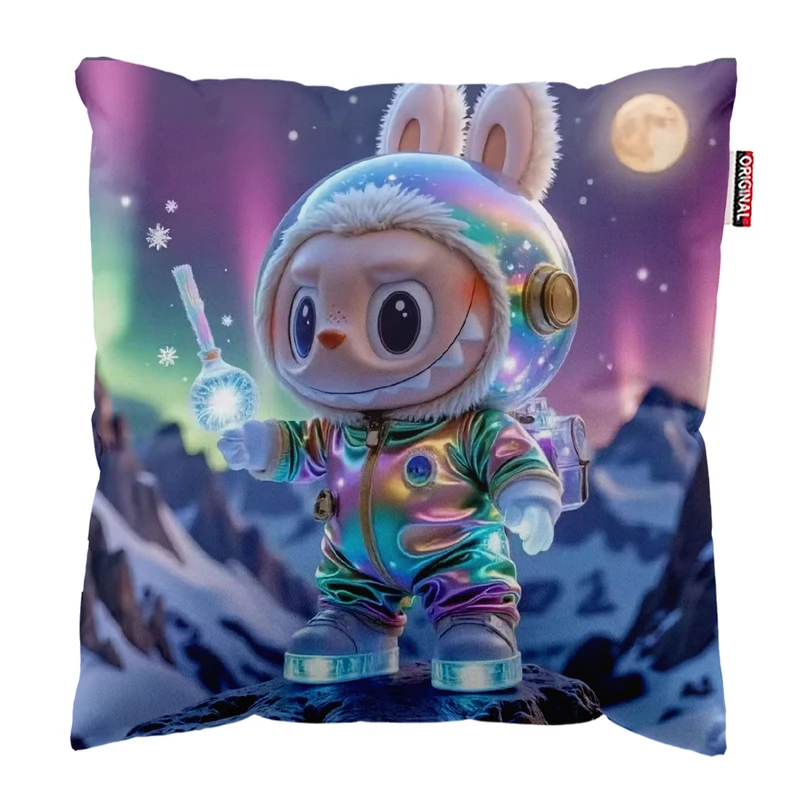 کوسن پاد آفرین مدل عروسک لبوبو کد PK301739 سایز 30*30 سانتی متر