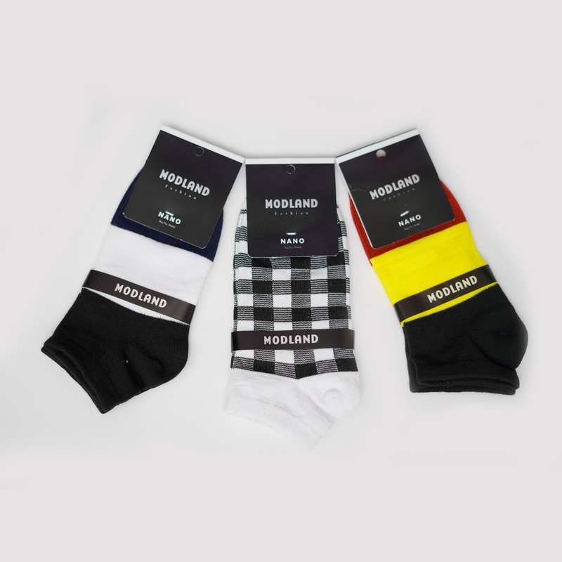 جوراب ساق کوتاه مدل Modland-04 مجموعه 3 عددی