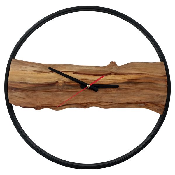 ساعت دیواری چوبی طرح روستیک مدل CH104