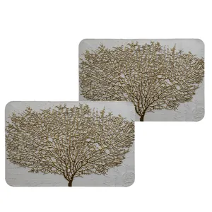 زیربشقابی طرح درخت کد 8866 بسته 2 عددی 