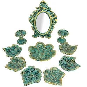 مجموعه ظروف هفت سین 10 پارچه طرح برگ