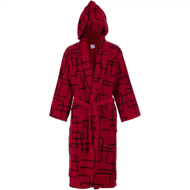 حوله پالتویی ارغوان مدل هندسی سایز 125