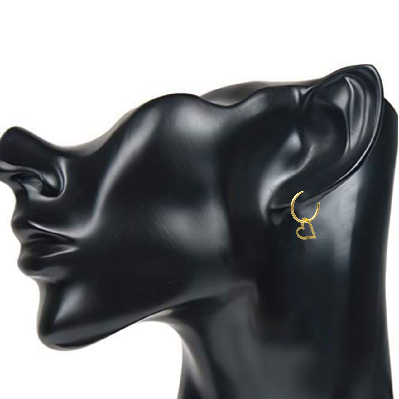 گوشواره طلا 18 عیار زنانه کاپانی مدل حلقه ای کد KE015 -  - 2