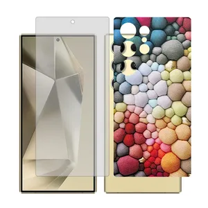 Glass Together model matte screen protector for Samsung Galaxy S22 Ultra mobile phone with back cover sticker