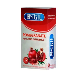 کاندوم بست لایف مدل Pomegranate بسته 12 عددی