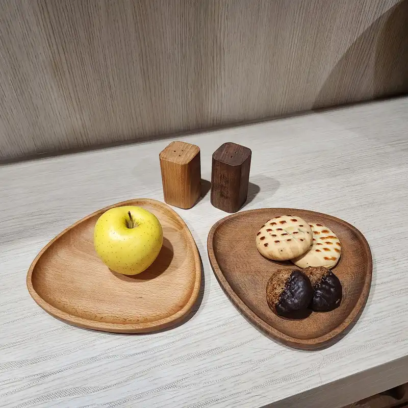 بشقاب چوبی گردوچ مدل مثلث کد 1909