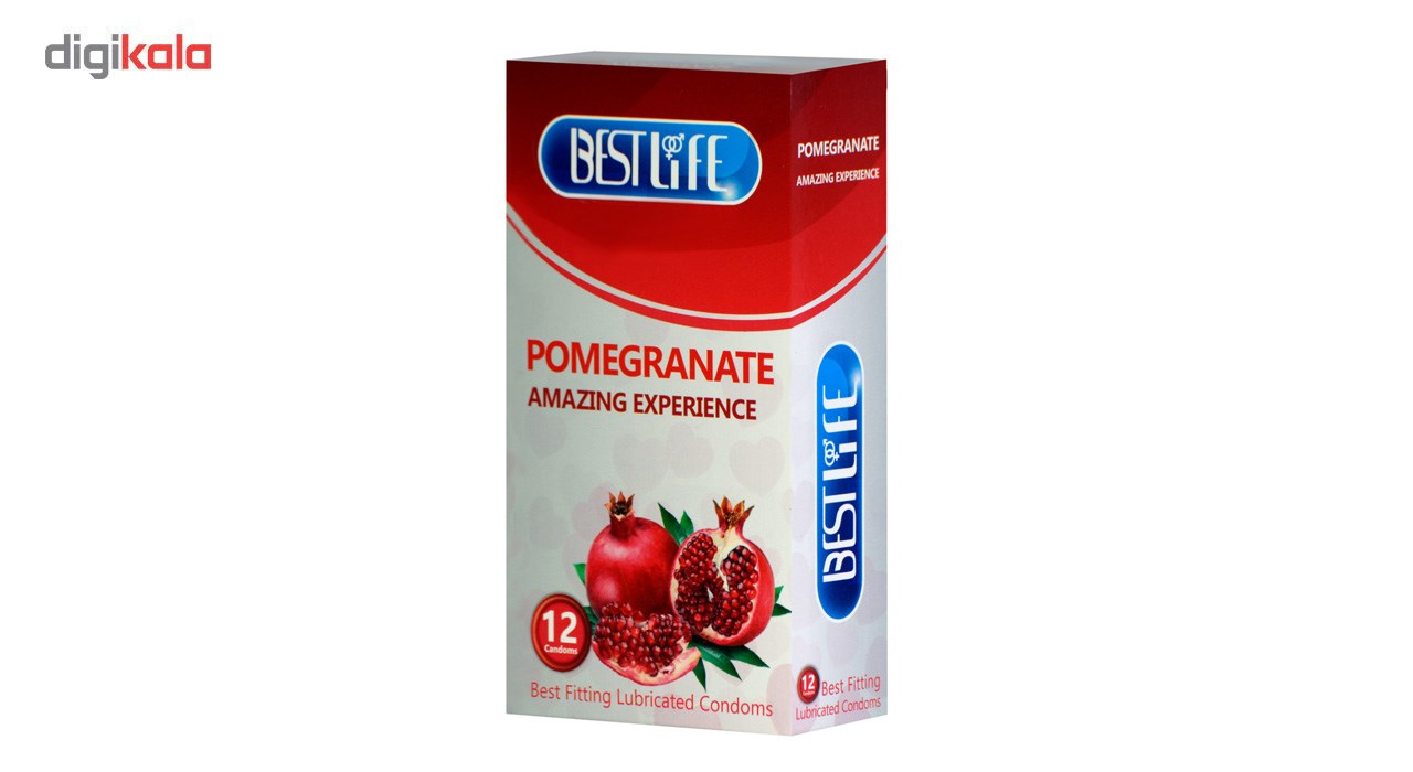 کاندوم بست لایف مدل Pomegranate بسته 12 عددی