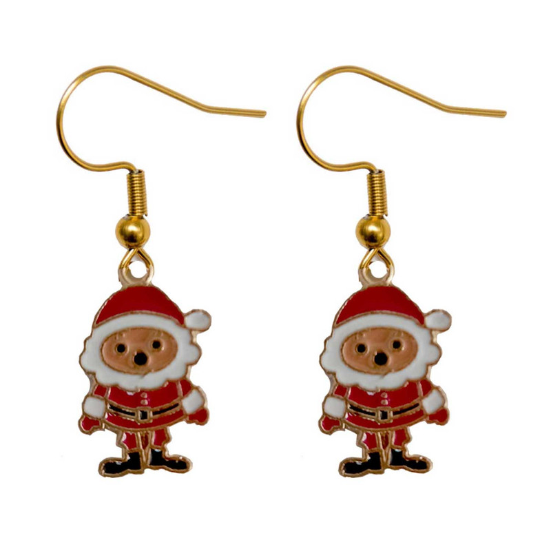 گوشواره دخترانه مدل بابانوئل کد SANTA-002