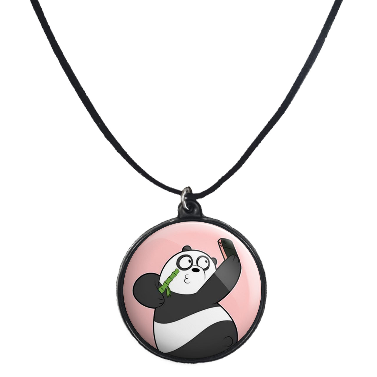 گردنبند پرمانه طرح خرس‌های کله‌فندقی کد pmb.10287 مدل دو طرفه