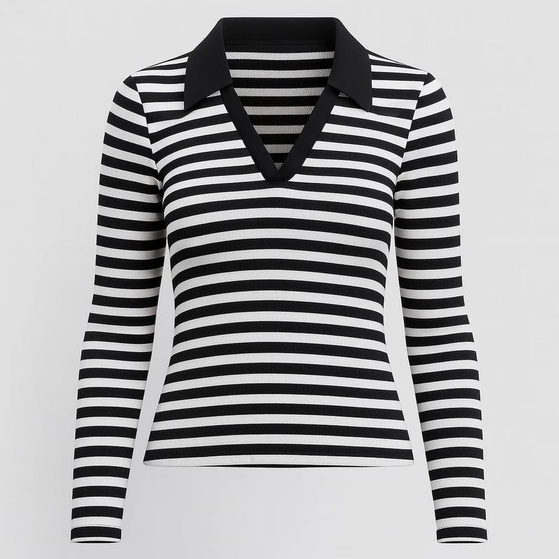 بلوز آستین بلند یقه برگردان زنانه زاخاریوز مدل 0118