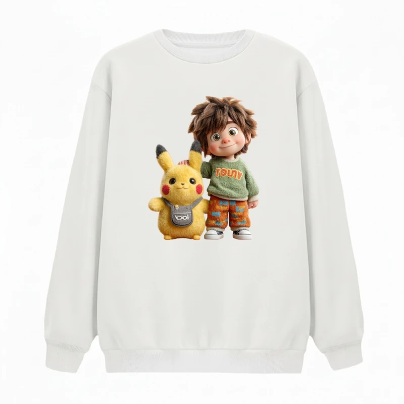 سویشرت زنانه مدل پسرک و پوکمن 