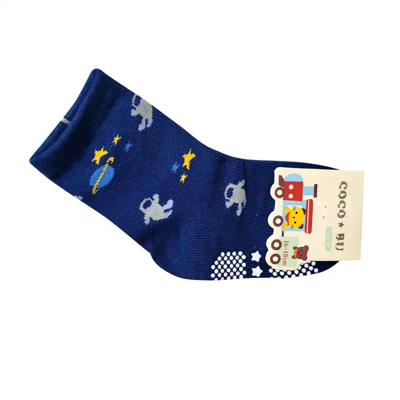 جوراب بچگانه مدل کوکو بی یو مدل 16-18 کهکشان کد 7-05010 بسته 2 عددی