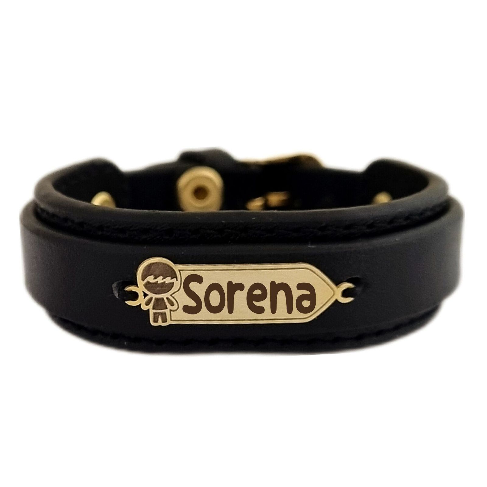 دستبند طلا 18 عیار بچگانه لیردا مدل اسم سورنا  KDK -  - 1