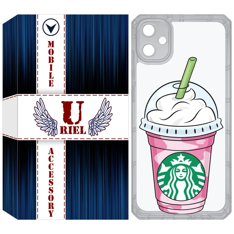 کاور یوریل مدل Clear کد 55 طرح استارباکس مناسب برای گوشی موبایل سامسونگ Galaxy A05