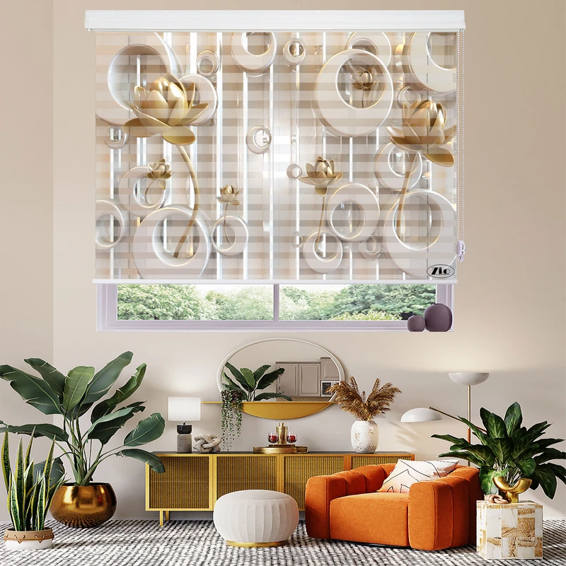 پرده زبرا زیو مدل 3D-1136 سایز 200x150 سانتی متر