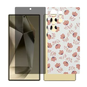 Glass Together model privacy screen protector for Samsung Galaxy S22 Ultra mobile phone with back cover sticker