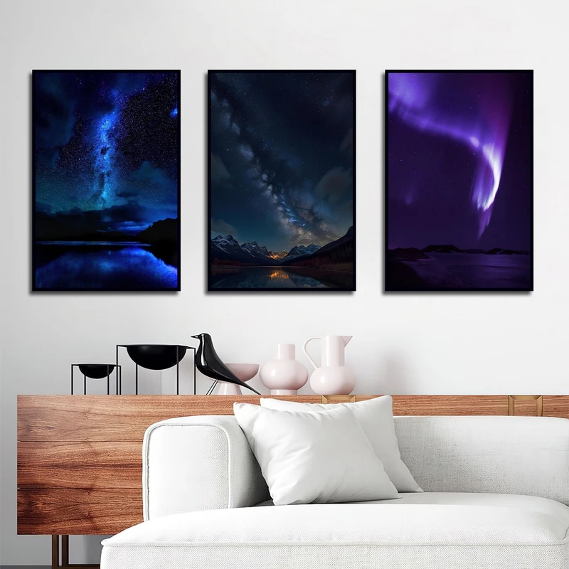 تابلو بکلیت طرح کهکشان راه شیری مدل B-3017 مجموعه 3 عددی