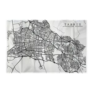 کاغذ کادو ترمه طراحان ایده مدل نقشه شهر تبریز کد map0500 سایز 57x37 سانتی متر