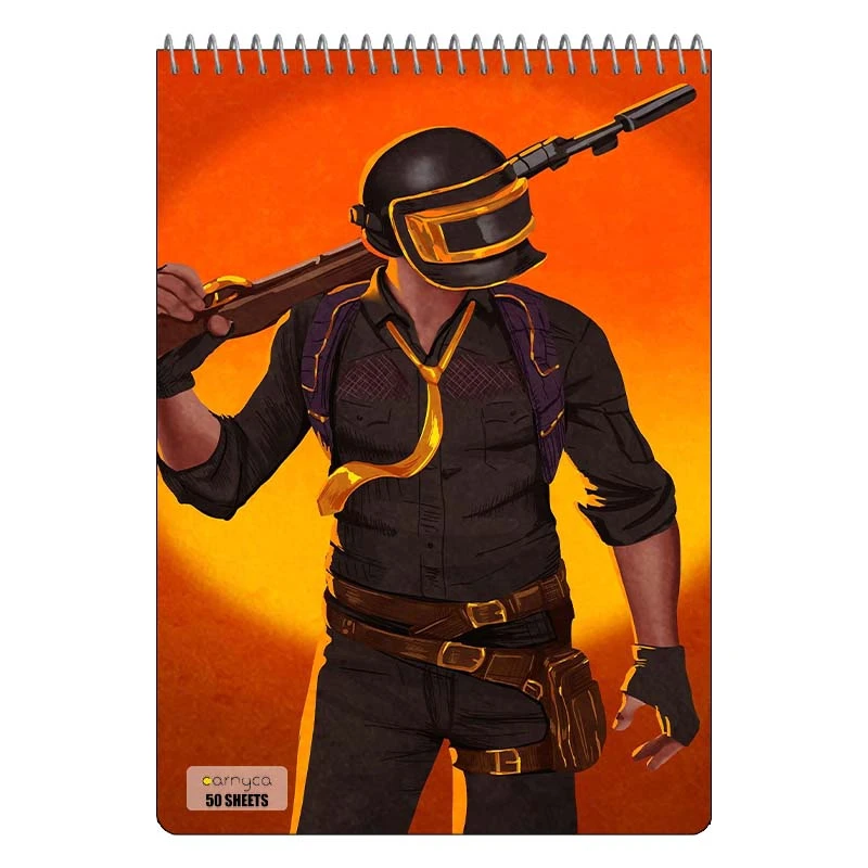 دفتر نقاشی 50 برگ سیمی کارنیکا طرح پابجی PUBG کد 19333