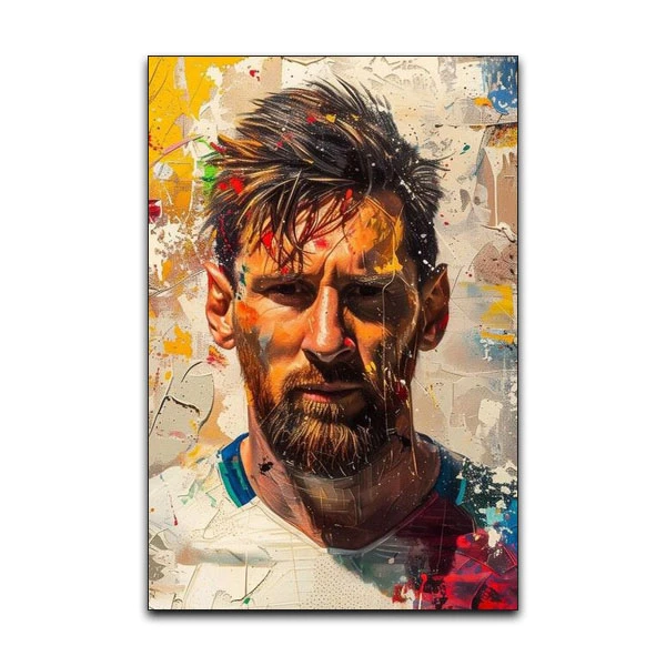 تابلو شاسی گوفی مدل لیونل مسی بازیکن فوتبال تیم بارسلونا Messi Barcelona Football کد FACE44