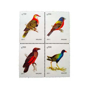 تمبر یادگاری طرح طبیعت مدل پرنده کد bird-755 مجموعه 4 عددی