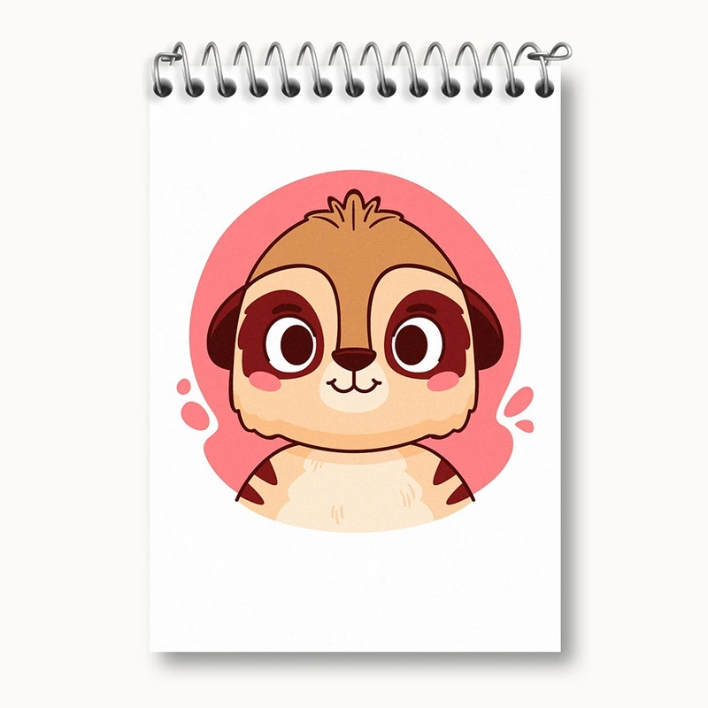 دفتر یادداشت 50 برگ خندالو مدل میرکت حیوانات بامزه کد 37137