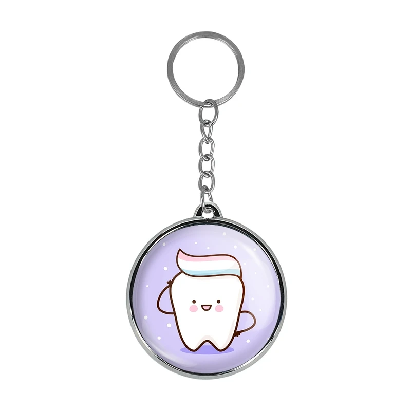 جاکلیدی خندالو طرح دندان و دندان پزشکی کودکانه مدل دوطرفه کد 3672536726