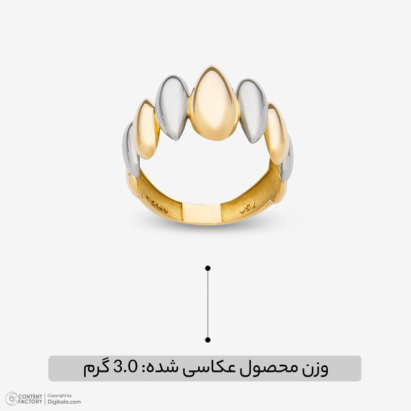 انگشتر طلا 18 عیار زنانه مایا ماهک مدل MR1574  - 4