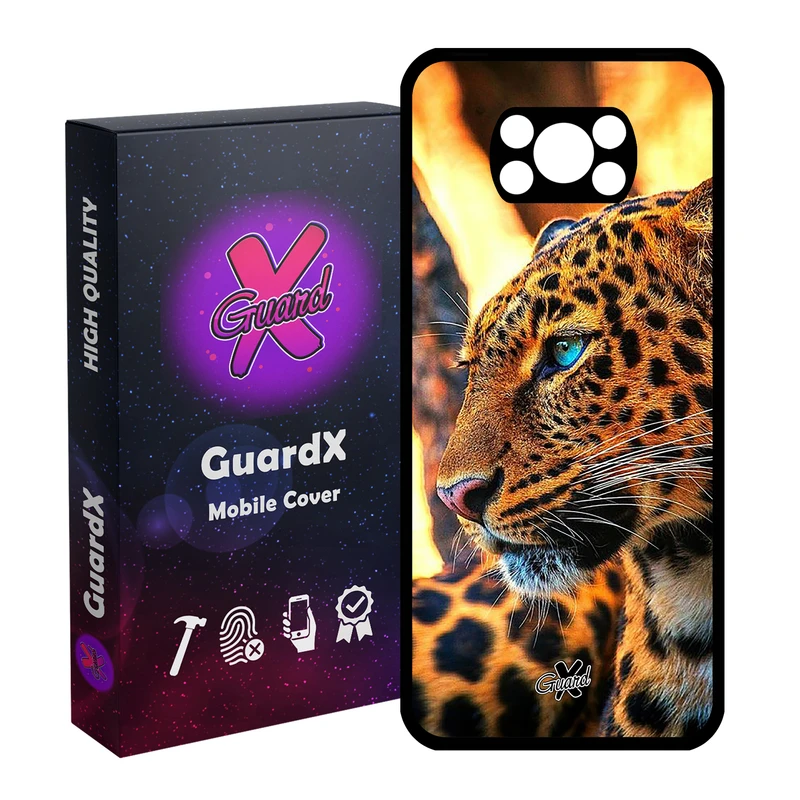 کاور گارد ایکس طرح پلنگ مدل Glass10237 مناسب برای گوشی موبایل شیائومی Poco X3 Pro